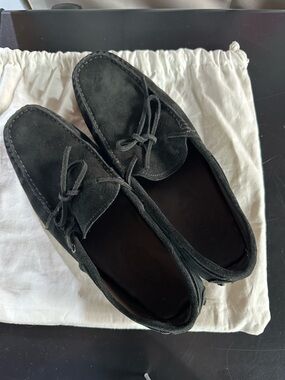 Tod’s Men's Black Suede Moccasin Driving Loafers sz 10